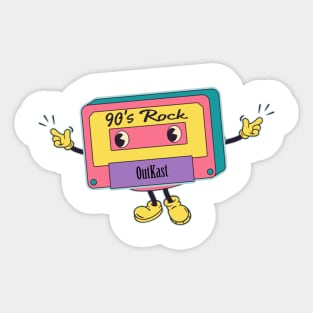 Music cassette man - Kast Sticker